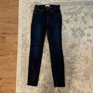 Madewell high rise skinny jeans - dark wash